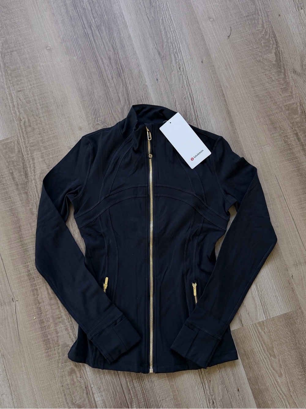 lululemon define Women's Black Zip-Up Jacket with Gold Hardware
